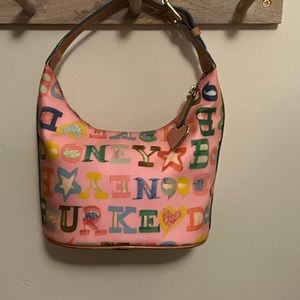 Dooney & Bourke small Hobo like new pink / multi